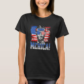 Abraham Lincoln 4. Juli Merica Männer Frauen Ameri T-Shirt (Vorderseite)