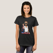 Abraham Lincoln 4. Juli Merica T-Shirt (Vorne ganz)