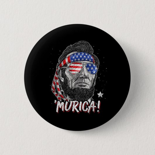 Abraham Lincoln 4. Juli Murica Männer Frauen Ameri Button (Vorderseite)