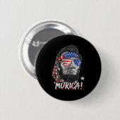 Abraham Lincoln 4. Juli Murica Männer Frauen Ameri Button (Vorne & Hinten)