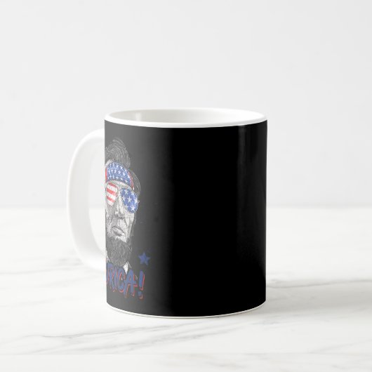 Abraham Lincoln 4. Juli Murica Männer Frauen Ameri Kaffeetasse (Vorderseite Links)
