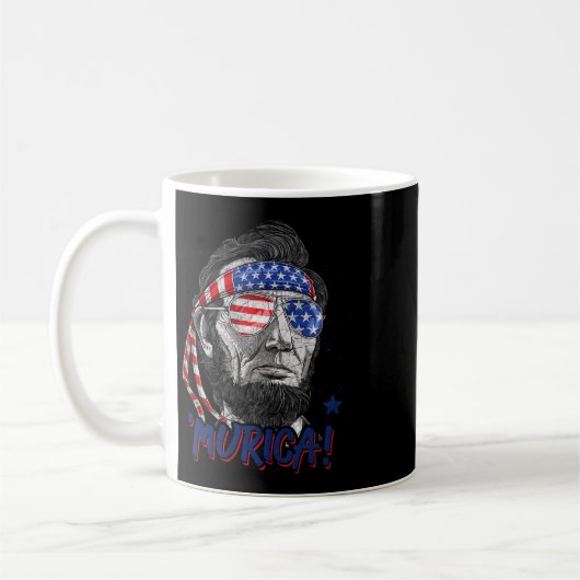 Abraham Lincoln 4. Juli Murica Männer Frauen Ameri Kaffeetasse (Links)