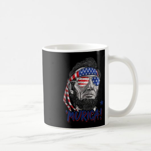Abraham Lincoln 4. Juli Murica Männer Frauen Ameri Kaffeetasse (Rechts)