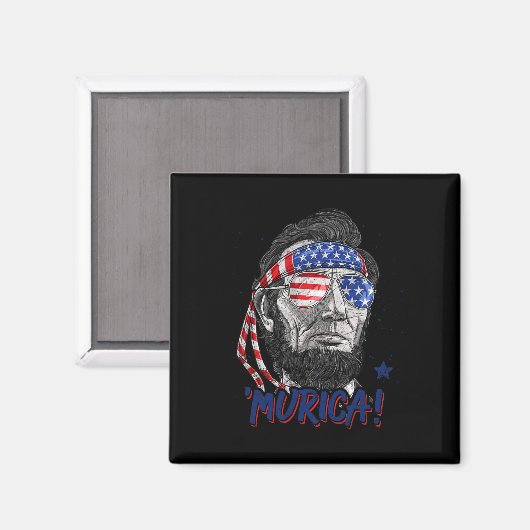 Abraham Lincoln 4. Juli Murica Männer Frauen Ameri Magnet (Vorderseite/Rückseite)