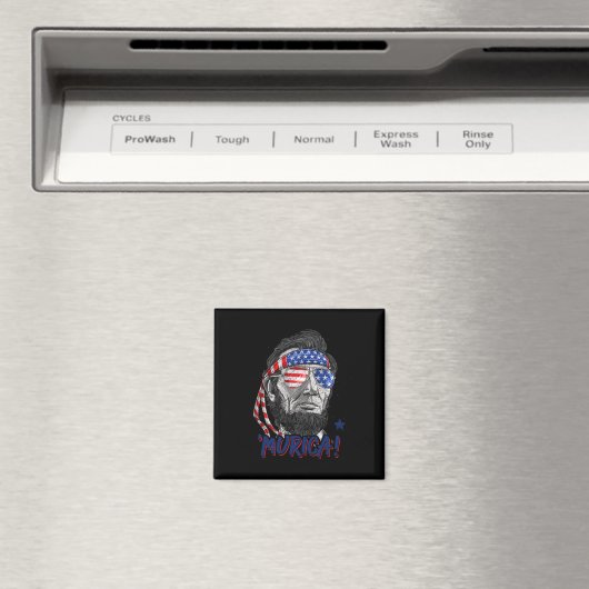 Abraham Lincoln 4. Juli Murica Männer Frauen Ameri Magnet (In Situ (Geschirrspüler))