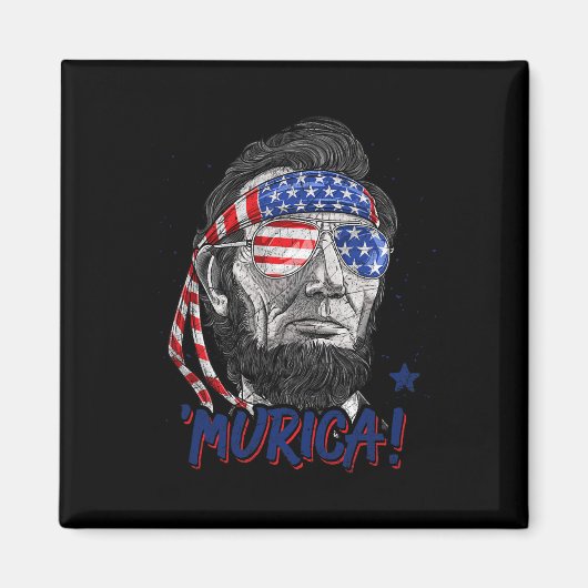 Abraham Lincoln 4. Juli Murica Männer Frauen Ameri Magnet (Vorne)