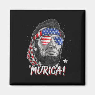 Abraham Lincoln 4. Juli Murica Männer Frauen Ameri Magnet