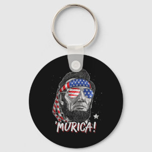 Abraham Lincoln 4. Juli Murica Männer Frauen Ameri Schlüsselanhänger
