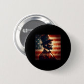 Abraham Lincoln 4. Juli Unabhängigkeitstag Ameri Button (Vorne & Hinten)
