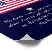 Abraham Lincoln 4. Juli Zitat Flag Poster (Ecke)