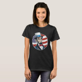 Abraham Lincoln 4th Of July US Flag Patriot T-Shirt (Vorne ganz)