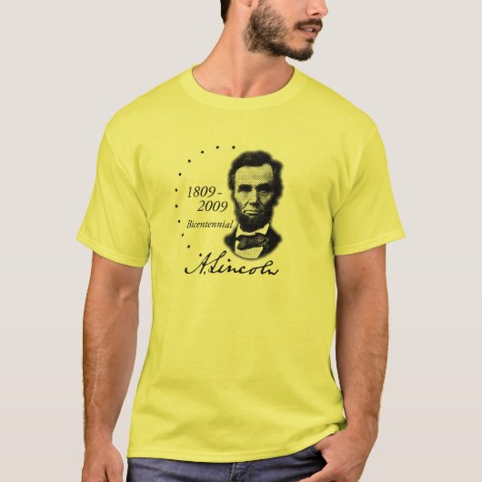 Abraham Lincoln (Abe) zweihundertjährig T-Shirt (Vorderseite)