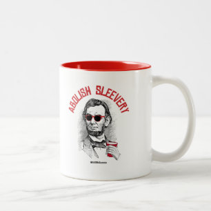 Abraham Lincoln - Abolish Sleeach Zweifarbige Tasse
