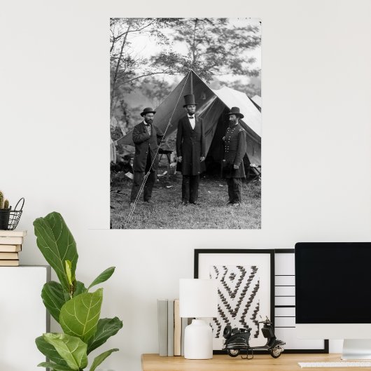 Abraham Lincoln Allan Pinkerton John A. McClernand Poster (Heimbüro)