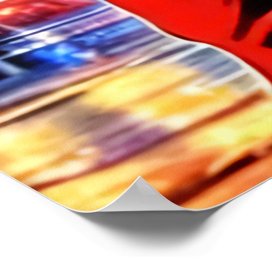 Abraham Lincoln als Kämpfer | AI Art Poster (Ecke)