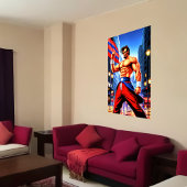 Abraham Lincoln als Kämpfer | AI Art Poster