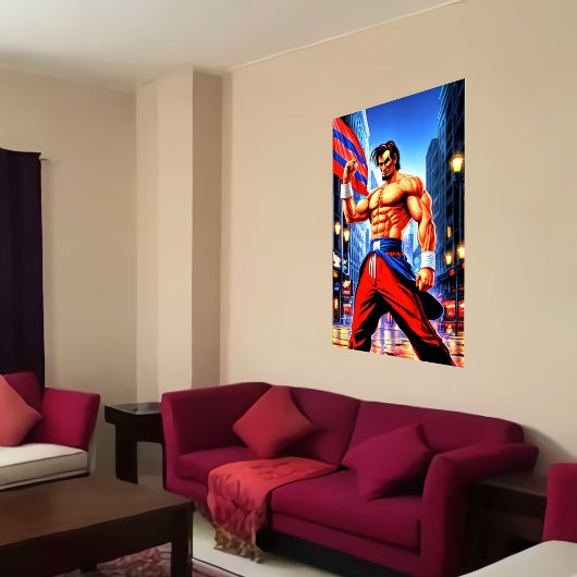 Abraham Lincoln als Kämpfer | AI Art Poster