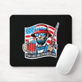 Abraham Lincoln Angler vier Köder und sieben Biere Mousepad (Mit Mouse)