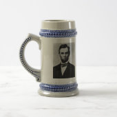 Abraham Lincoln auf Laster und Vorzug Bierglas (Links)