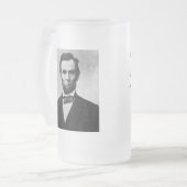 Abraham Lincoln auf Laster und Vorzug Mattglas Bierglas (Vorderseite Links)
