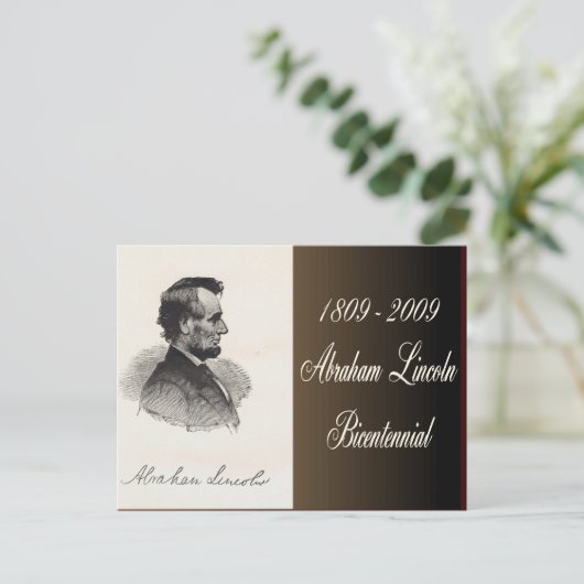 Abraham Lincoln Bicentennial Postkarte (Stehend Vorderseite)