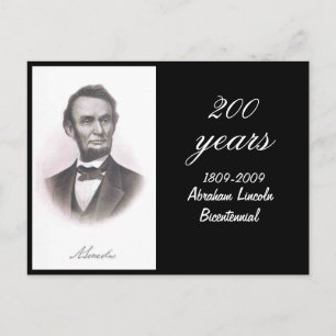 Abraham Lincoln Bicentennial Postkarte