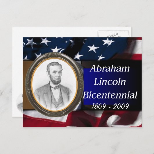 Abraham Lincoln Bicentennial Postkarte (Vorne/Hinten)
