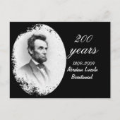 Abraham Lincoln Bicentennial Postkarte (Vorderseite)