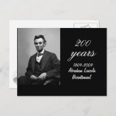 Abraham Lincoln Bicentennial Postkarte (Vorne/Hinten)