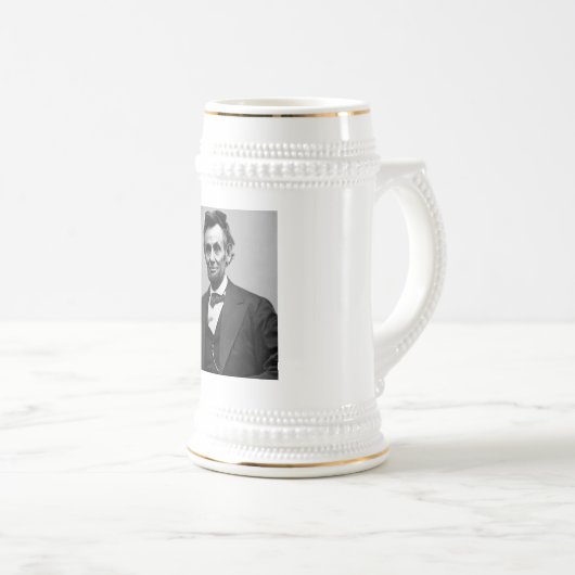 Abraham Lincoln Bierglas (VorderseiteRechts)