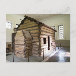 Abraham Lincoln BIrthplace Cabin Replica Postkarte