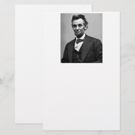 Abraham Lincoln Briefpapier (Vorne/Hinten)
