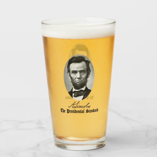 Abraham Lincoln, der Präsidentschaftsstandard. Glas (Rückseite (gefüllt))