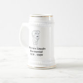 Abraham Lincoln, der zweihundertjährigen Stein Bierglas (Vorderseite Links)