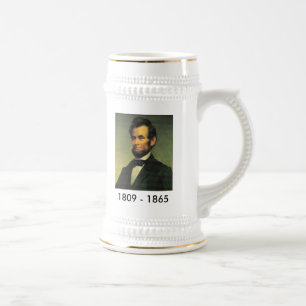 Abraham Lincoln, der zweihundertjährigen Stein Bierglas