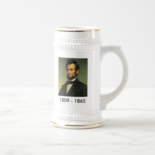 Abraham Lincoln, der zweihundertjährigen Stein Bierglas (Rechts)