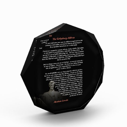Abraham Lincoln - Die Rede von Gettysburg Fotoblock (Links)