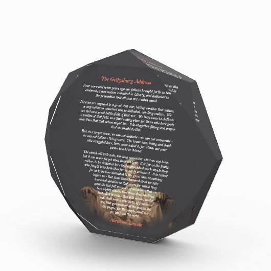 Abraham Lincoln - Die Rede von Gettysburg Fotoblock (Rechts)