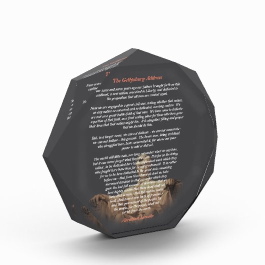 Abraham Lincoln - Die Rede von Gettysburg Fotoblock (Links)