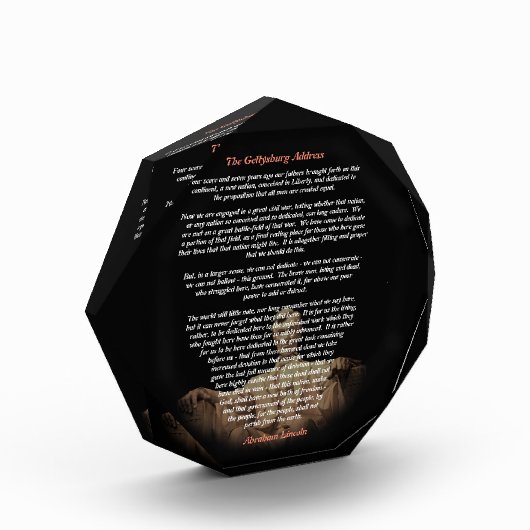 Abraham Lincoln - Die Rede von Gettysburg Fotoblock (Links)