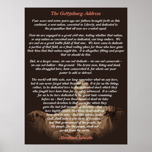 Abraham Lincoln - Die Rede von Gettysburg Poster (Vorne)