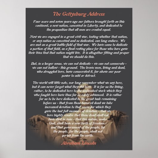 Abraham Lincoln - Die Rede von Gettysburg Poster (Vorne)