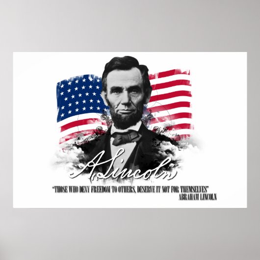 Abraham Lincoln Diejenigen, die Freedom Poster ver (Vorne)