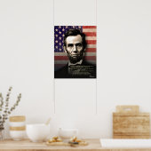 Abraham Lincoln - "Du bist sicher, wieder glücklic Poster (Küche)