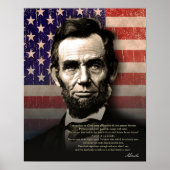 Abraham Lincoln - "Du bist sicher, wieder glücklic Poster (Vorne)