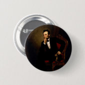 Abraham Lincoln durch George Peter Alexander Healy Button (Vorne & Hinten)