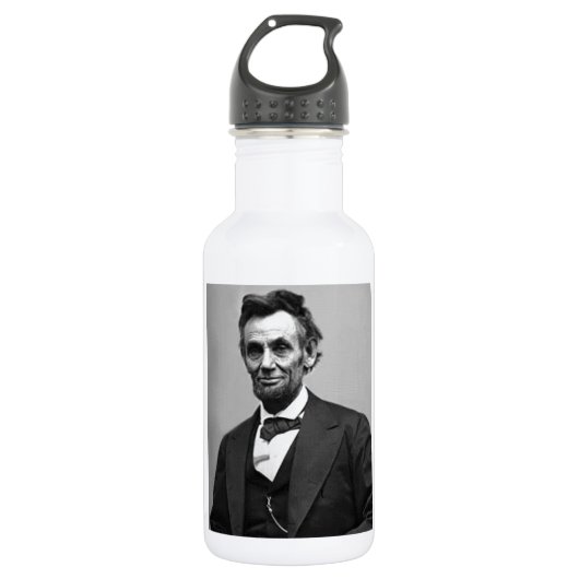Abraham Lincoln Edelstahlflasche (Vorderseite)