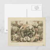 Abraham Lincoln Emanzipation Proclamation Collage Postkarte (Vorne/Hinten)