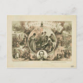 Abraham Lincoln Emanzipation Proclamation Collage Postkarte (Vorderseite)