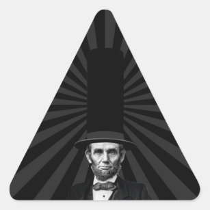 Abraham Lincoln Erklärung zur Präsidentschaftswahl Dreieckiger Aufkleber